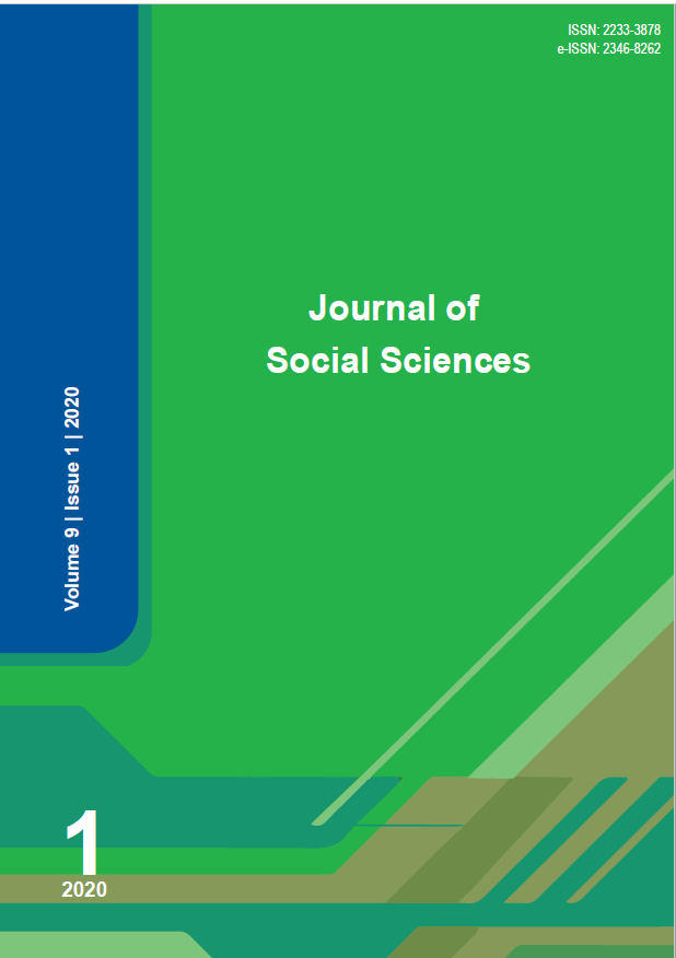 					View Vol. 9 No. 1 (2020): Journal of Social Sciences
				